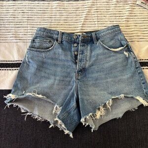 Curve love high rise denim dad short